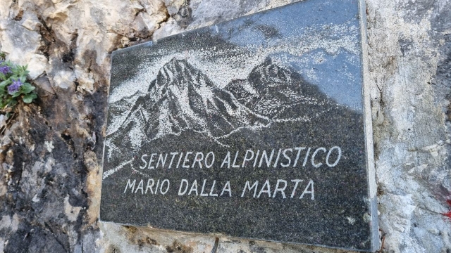 Sentiero alpinistico Mario Dalla Marta al monte Amariana